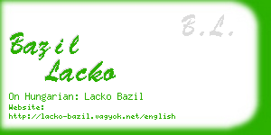 bazil lacko business card